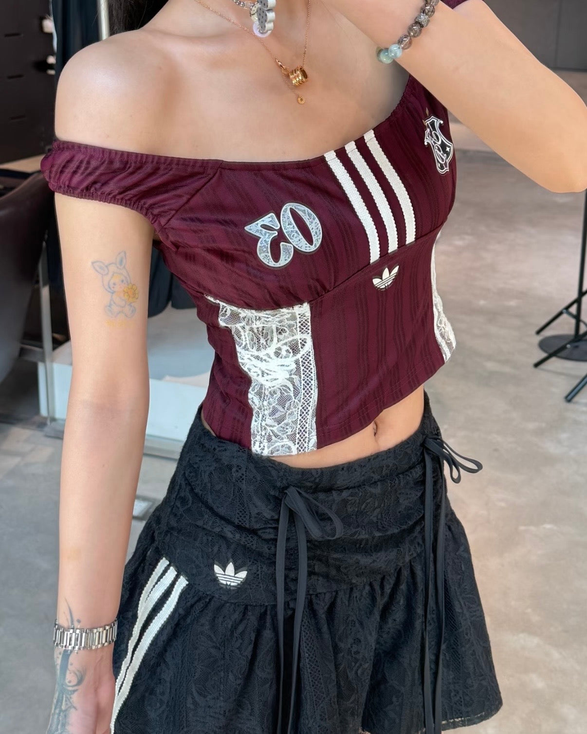 ADIDAS LACE 蕾絲短裙 | 2 COLORS