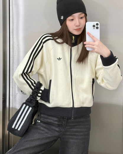 ADIDAS ORIGINALS 絲絨 JACKET | 2 COLORS