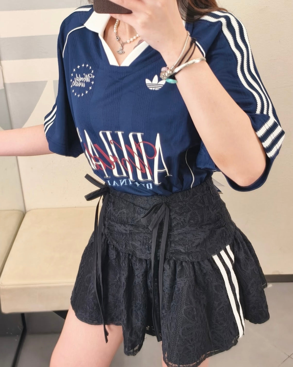 ADIDAS LACE 蕾絲短裙 | 2 COLORS
