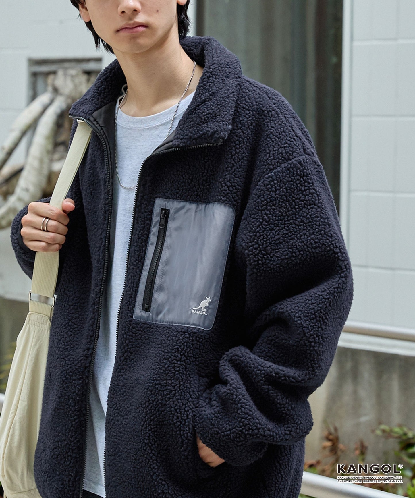 KANGOL OVERSIDE FLEECE JACKET ( 搖粒外套 ) | 5 COLORS