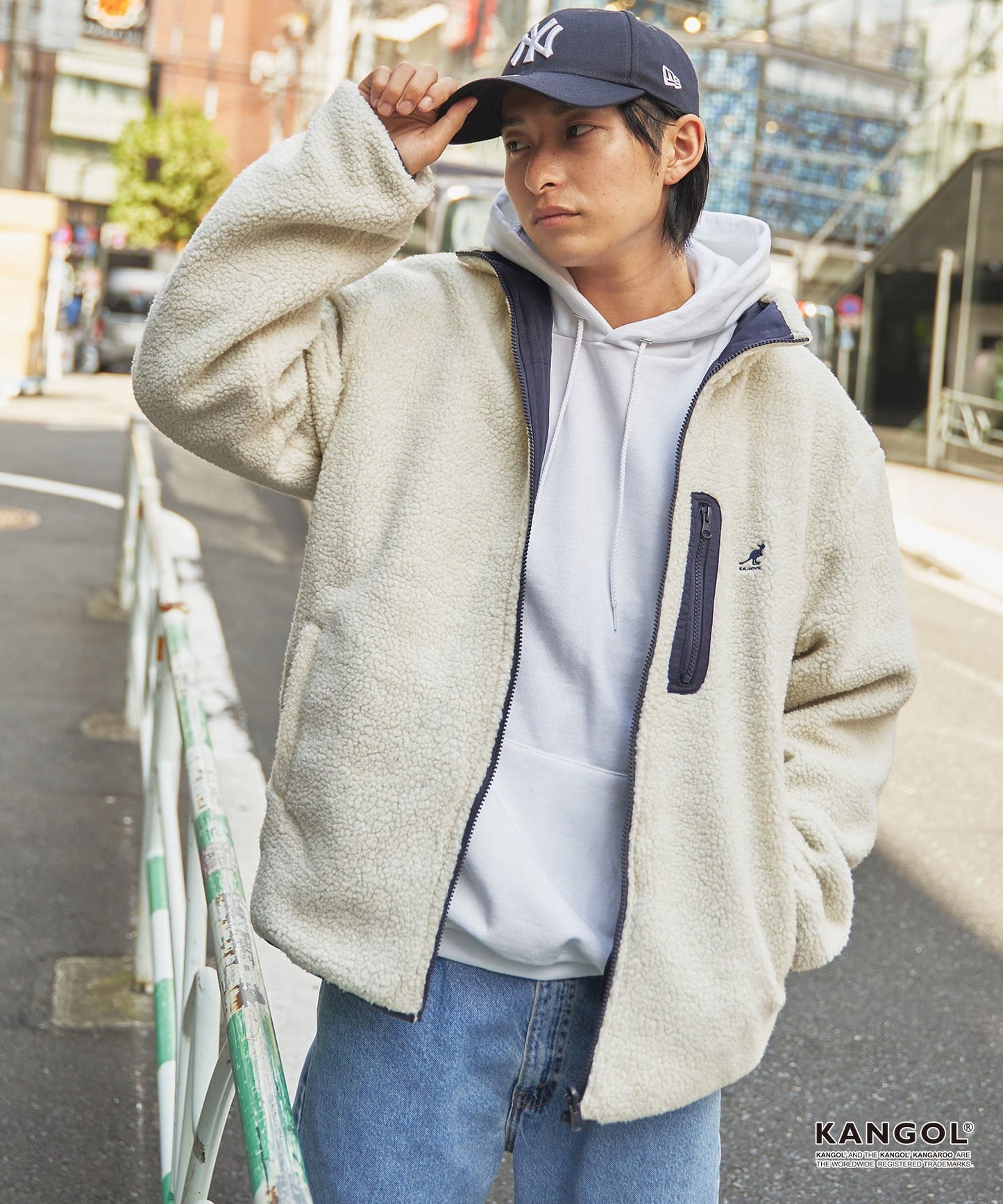 KANGOL OVERSIDE FLEECE JACKET ( 搖粒外套 ) | 5 COLORS