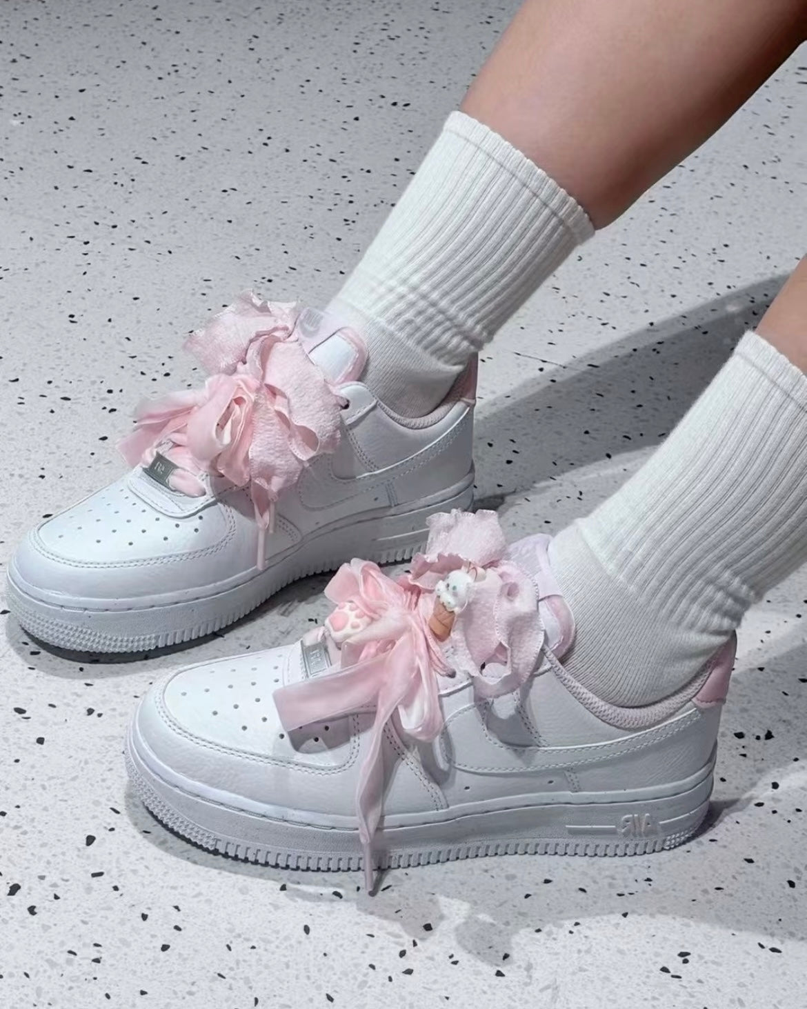 NIKE AIR FORCE 1 PINK LACE | PINK WHITE