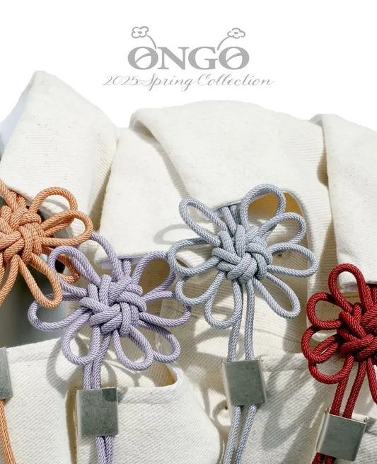 ONGO EMBROIDERY FLOWER KNOT CAP | 4 COLORS