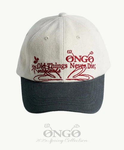 ONGO EMBROIDERY FLOWER KNOT CAP | 4 COLORS