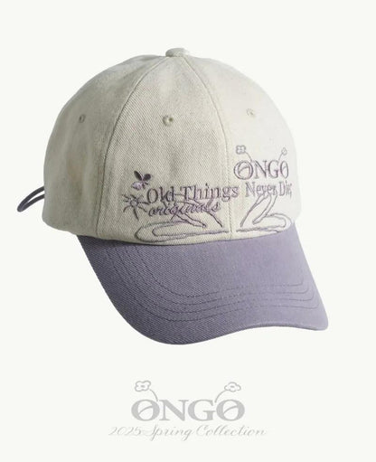 ONGO EMBROIDERY FLOWER KNOT CAP | 4 COLORS