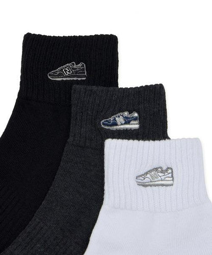 NEW BALANCE LOGO SOCKS 23-25CM | 3 PAIRS SET