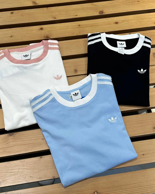 ADIDAS LACE 3 STRIPE TEE | 3 COLORS