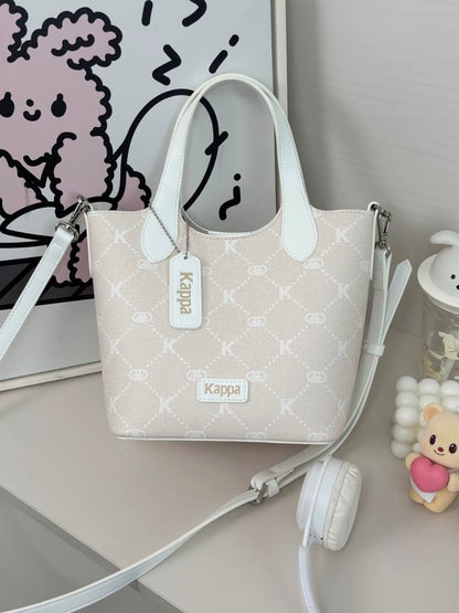 KAPPA MONOGRAM BUCKET BAG | BEIGE PINK