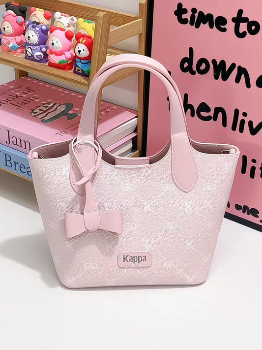 KAPPA MONOGRAM BUCKET BAG | PINK