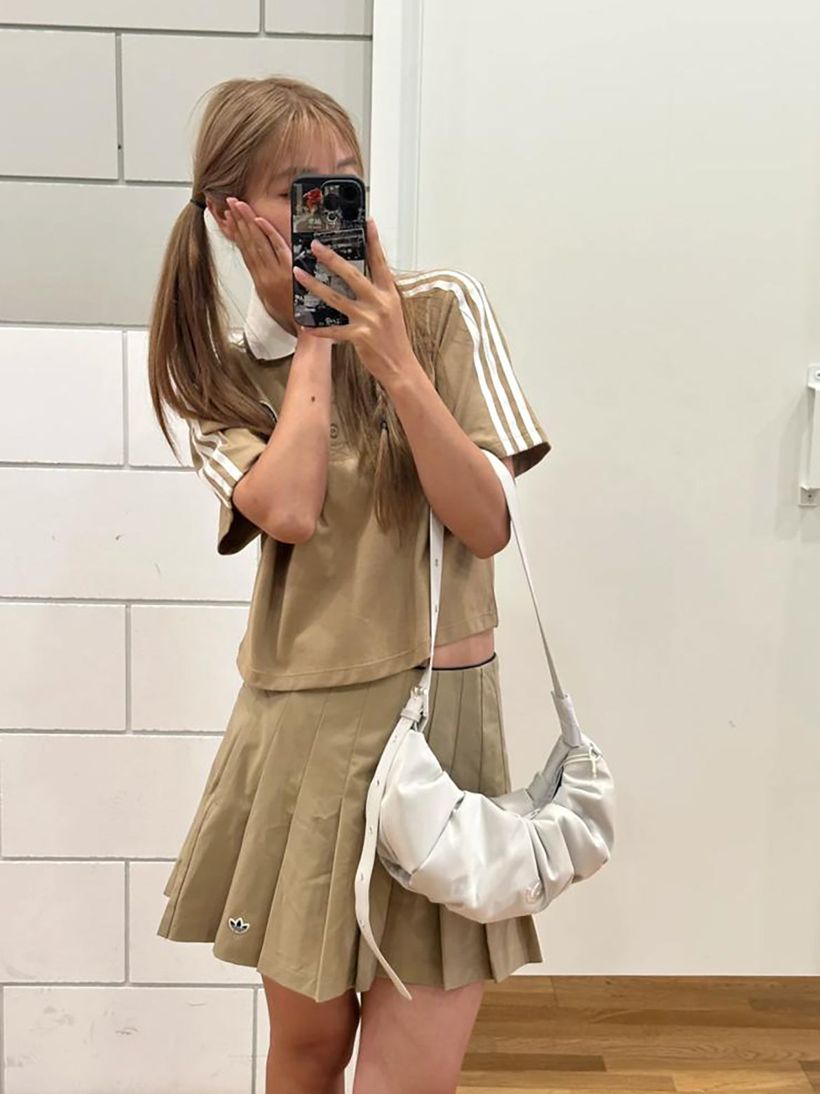 ADIDAS 3WAY SHOULDER BAG ( 餃子雲朵 ) 仿皮款 | 2 COLORS