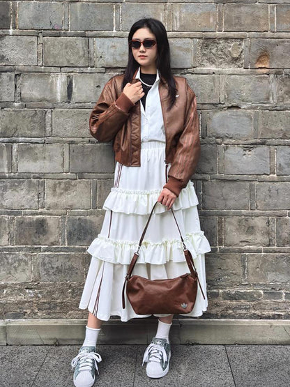 ADIDAS 復古可可色單肩袋