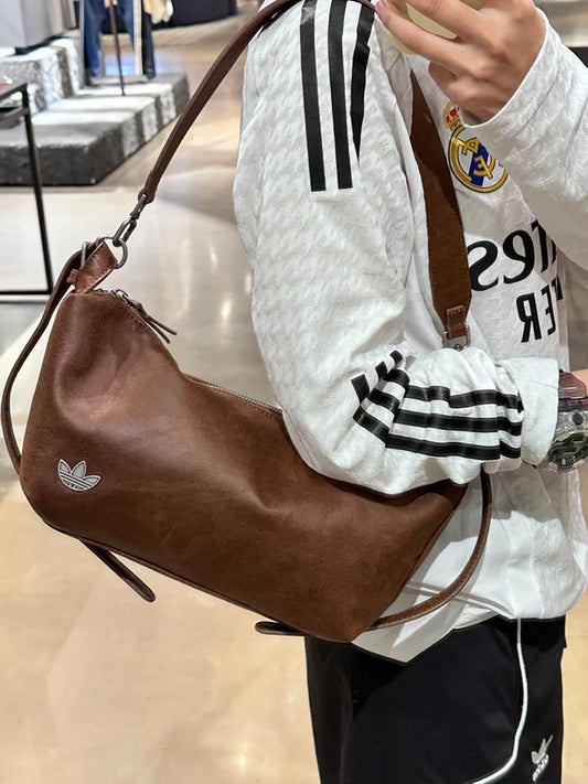 ADIDAS 復古可可色單肩袋
