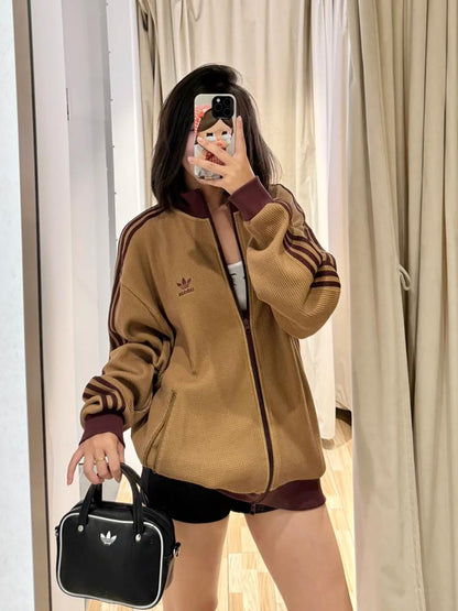ADIDAS ORIGINALS KNIT JACKET | BROWN