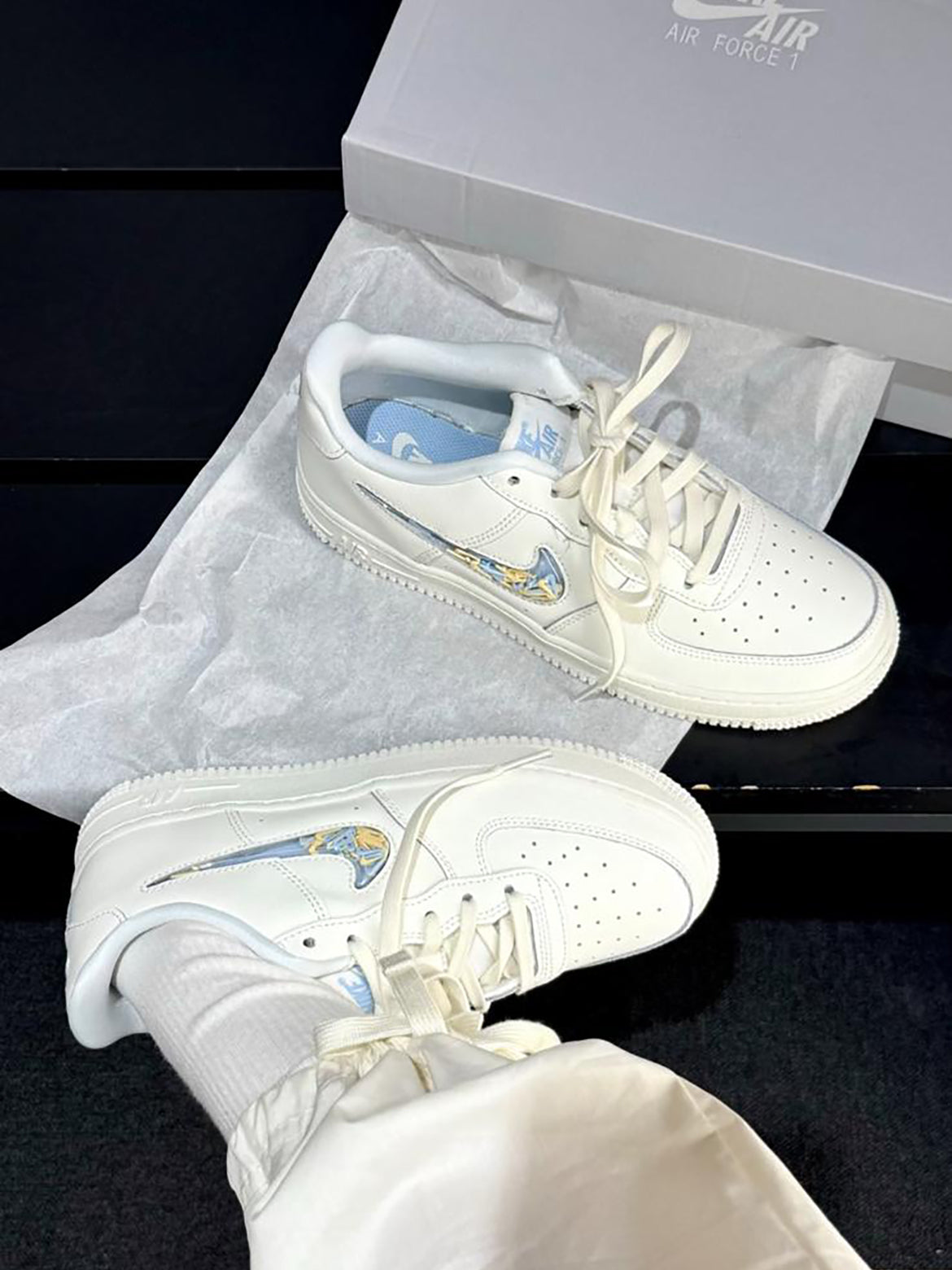 NIKE AIR FORCE 1 GS | MINI SWOOSH