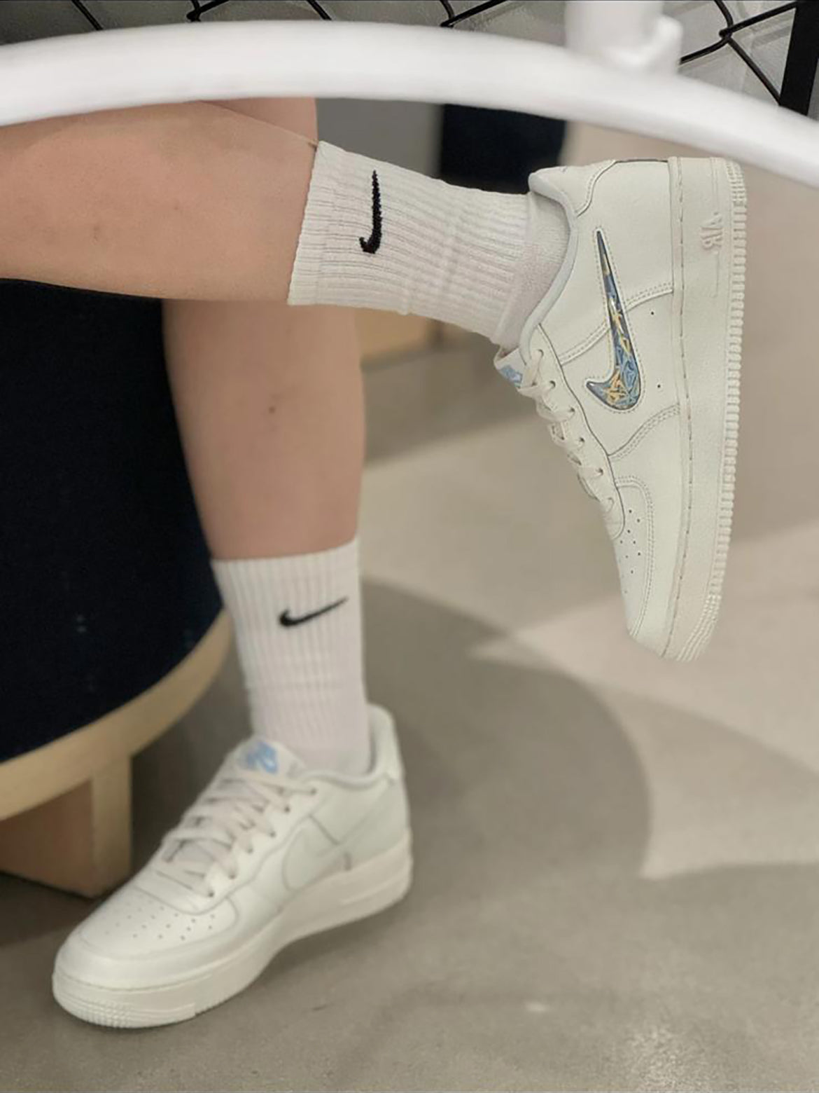 NIKE AIR FORCE 1 GS | MINI SWOOSH
