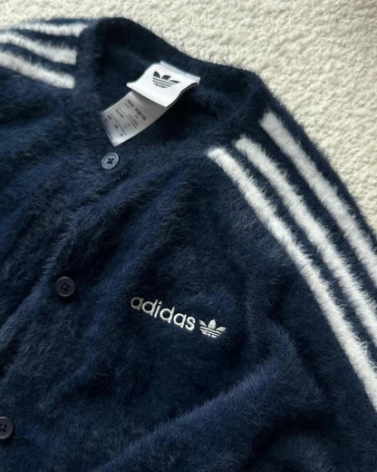 ADIDAS ORIGINALS FLUFFY KNIT JACKET | BLUE