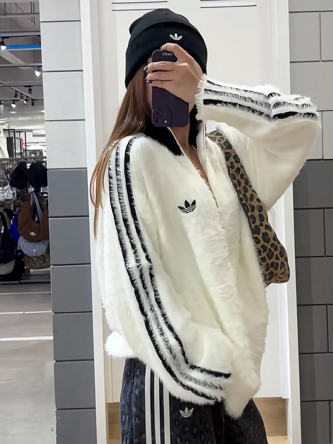 ADIDAS ORIGINALS FLUFFY KNIT JACKET | 2 COLORS