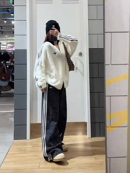 ADIDAS ORIGINALS FLUFFY KNIT JACKET | 2 COLORS