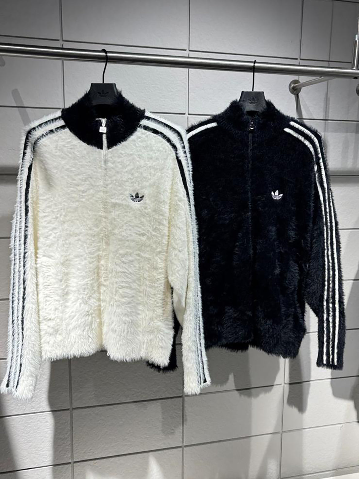 ADIDAS ORIGINALS FLUFFY KNIT JACKET | 2 COLORS
