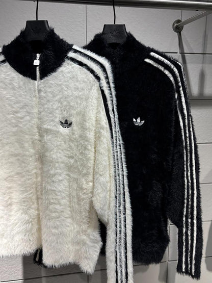 ADIDAS ORIGINALS FLUFFY KNIT JACKET | 2 COLORS