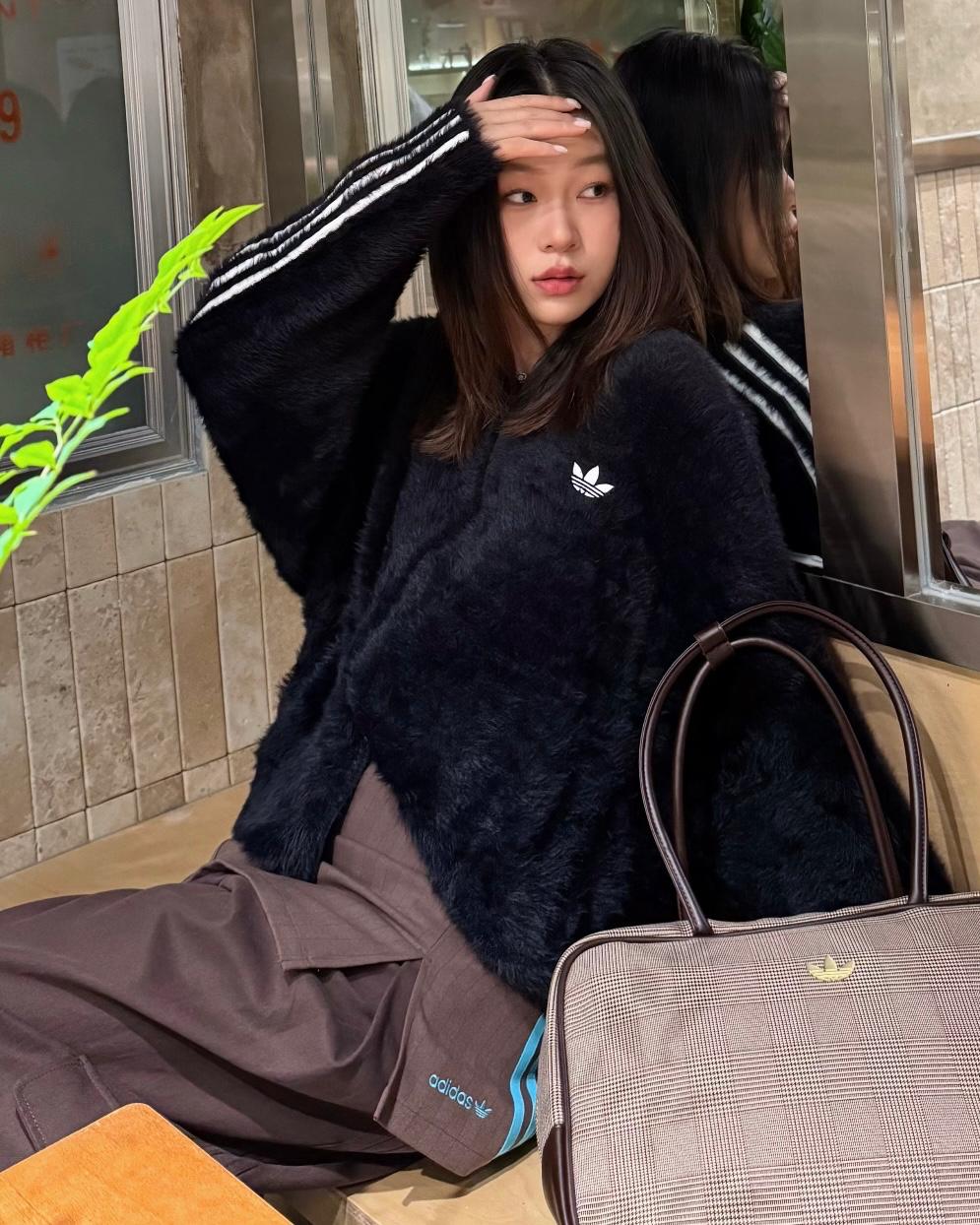 ADIDAS ORIGINALS FLUFFY KNIT JACKET | 2 COLORS