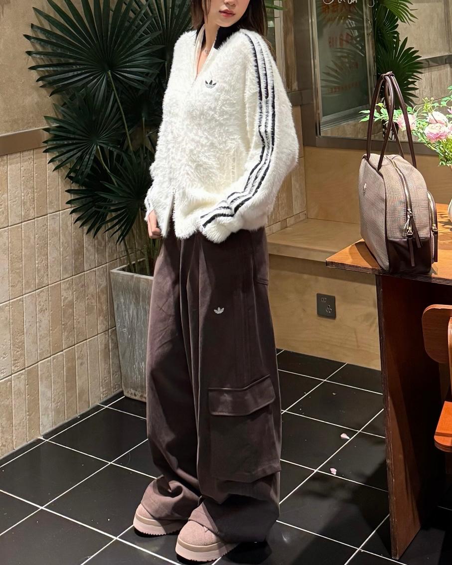 ADIDAS ORIGINALS FLUFFY KNIT JACKET | 2 COLORS