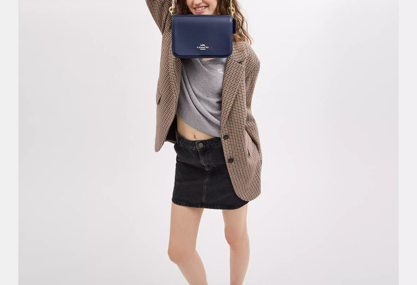 COACH 2WAY LEATHER SHOULDER BAG | 3 COLORS