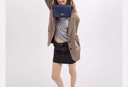 COACH 2WAY LEATHER SHOULDER BAG | 3 COLORS