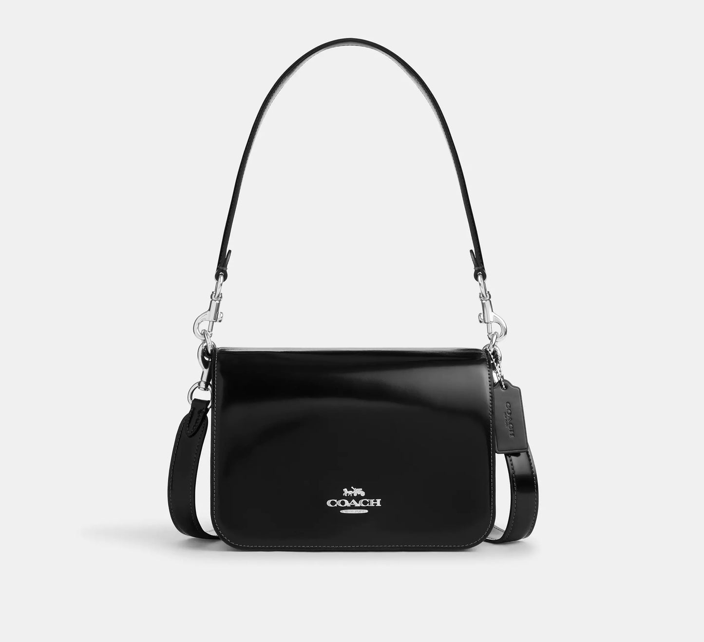 COACH 2WAY LEATHER SHOULDER BAG | 3 COLORS