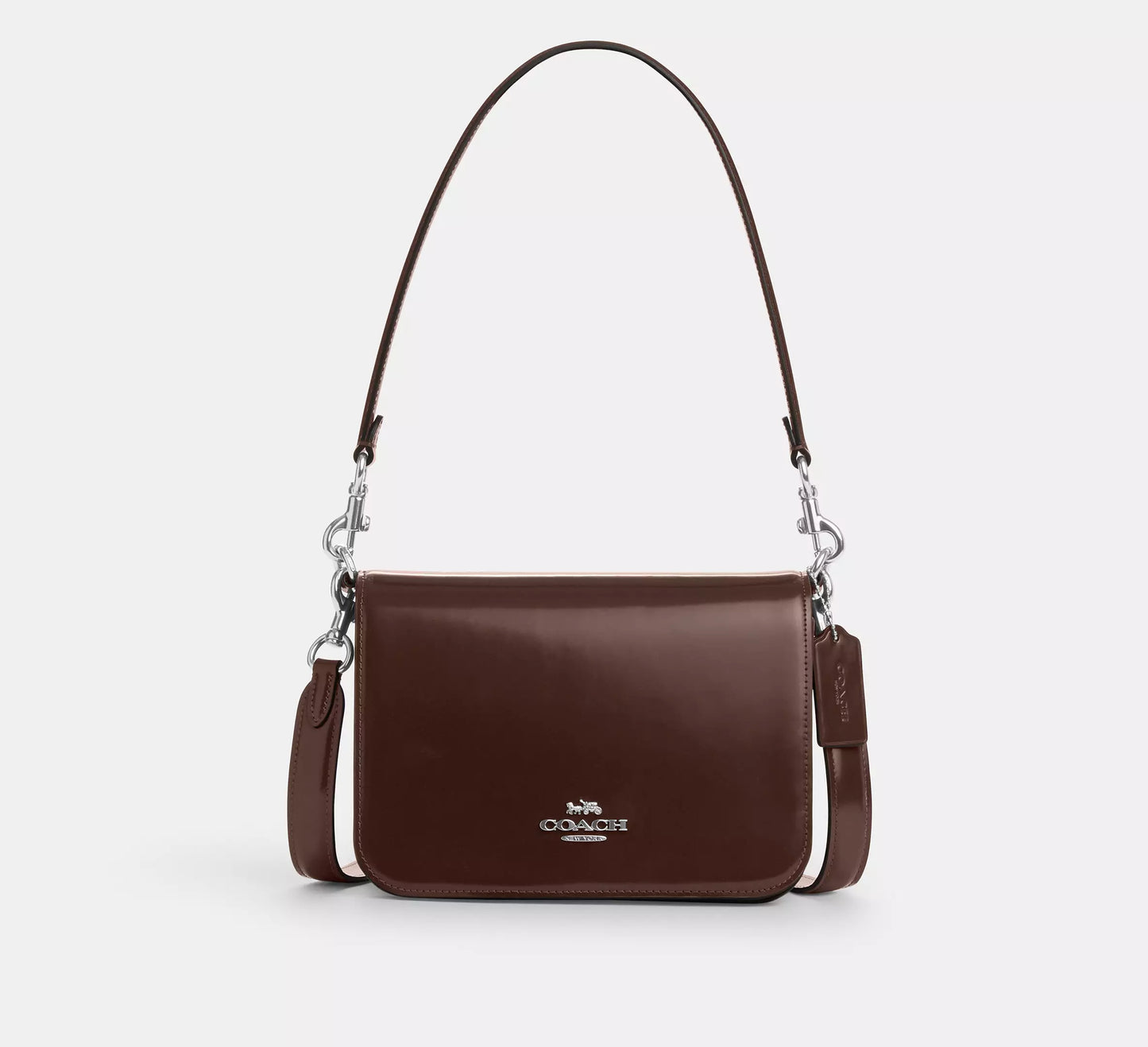 COACH 2WAY LEATHER SHOULDER BAG | 3 COLORS