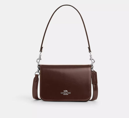 COACH 2WAY LEATHER SHOULDER BAG | 3 COLORS