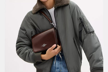 COACH 2WAY LEATHER SHOULDER BAG | 3 COLORS