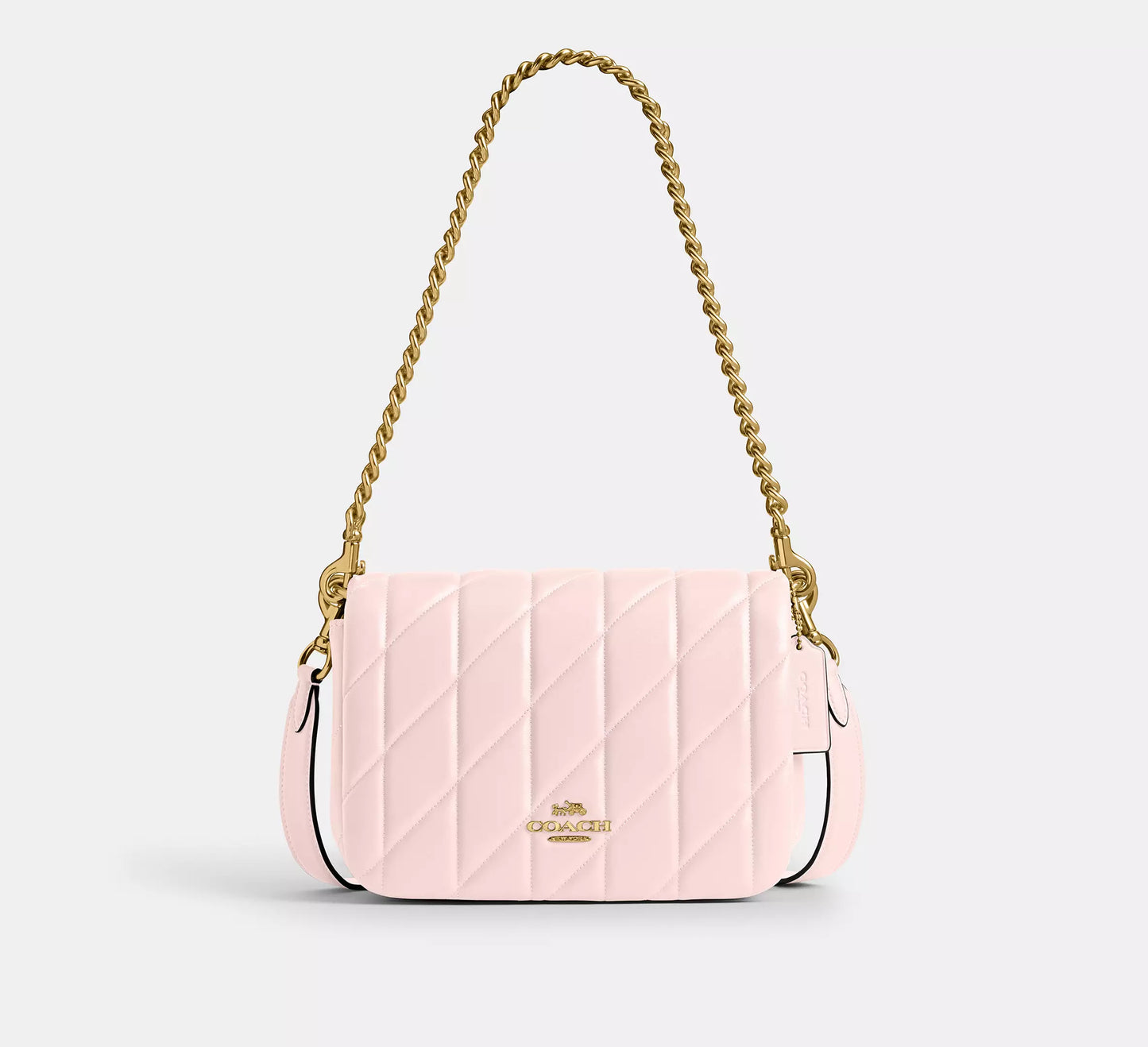COACH 2WAY QUILTING LEATHER SHOULDER BAG | 4 COLORS