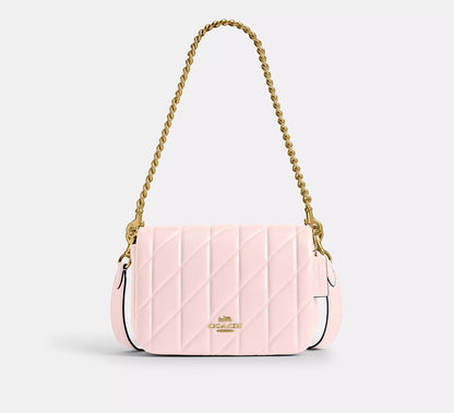 COACH 2WAY QUILTING LEATHER SHOULDER BAG | 4 COLORS