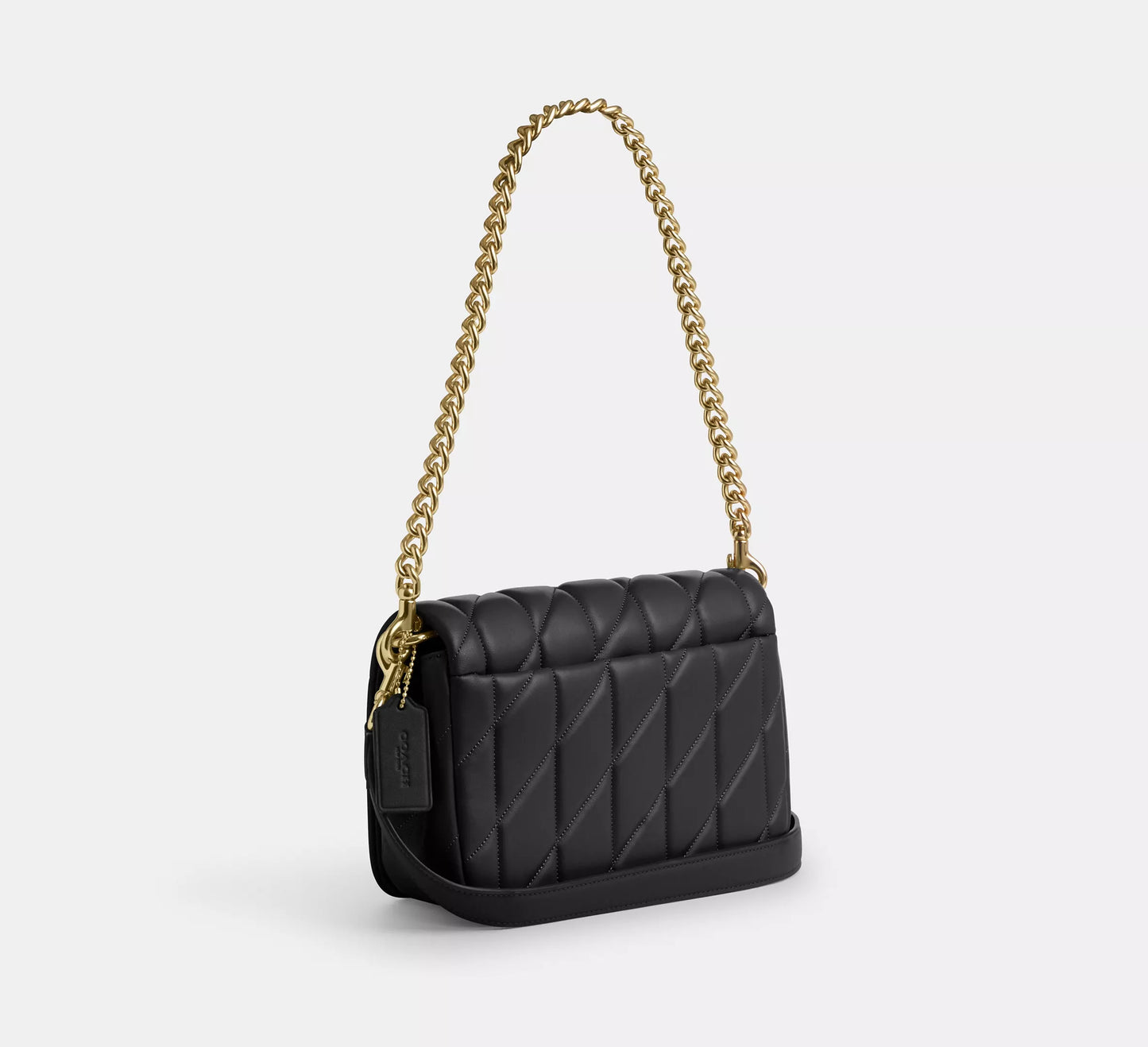 COACH 2WAY QUILTING LEATHER SHOULDER BAG | 4 COLORS