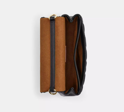 COACH 2WAY QUILTING LEATHER SHOULDER BAG | 4 COLORS
