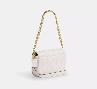 COACH 2WAY QUILTING LEATHER SHOULDER BAG | 4 COLORS