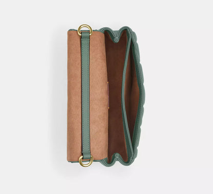 COACH 2WAY QUILTING LEATHER SHOULDER BAG | 4 COLORS