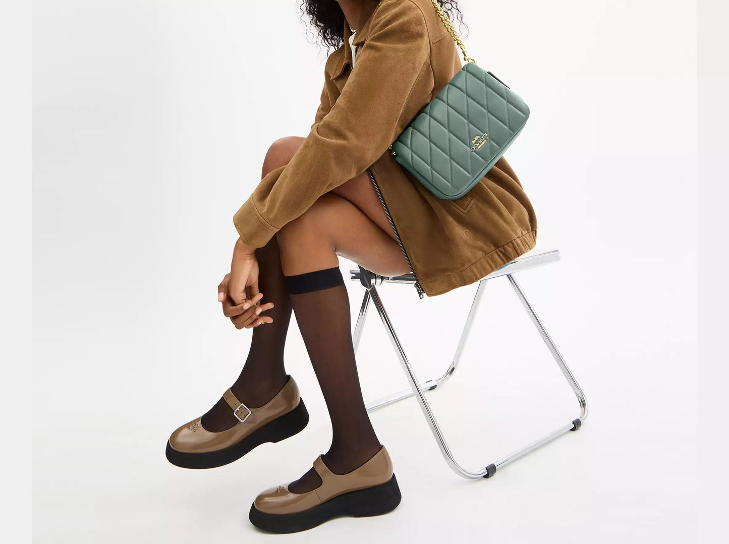 COACH 2WAY QUILTING LEATHER SHOULDER BAG | 4 COLORS