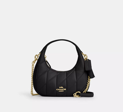COACH 2WAY QUILTING LEATHER MINI CROSSBODY BAG | 4 COLORS