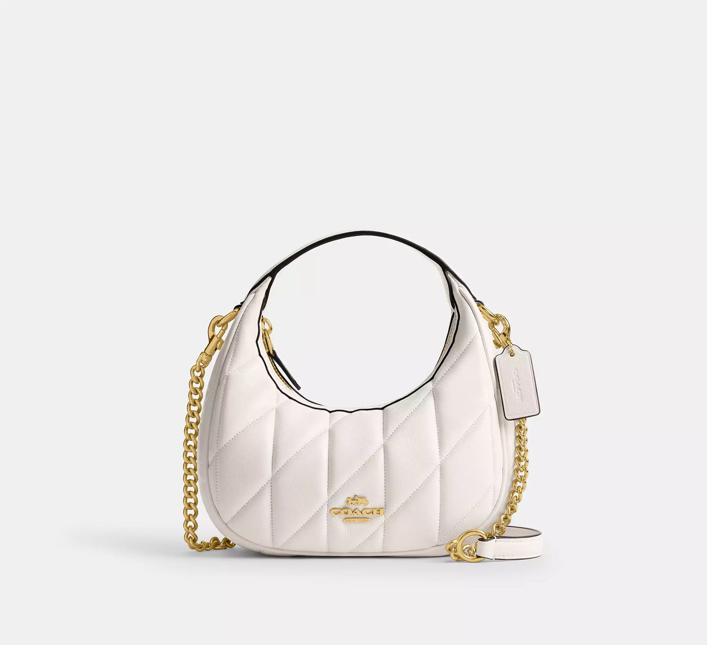 COACH 2WAY QUILTING LEATHER MINI CROSSBODY BAG | 4 COLORS