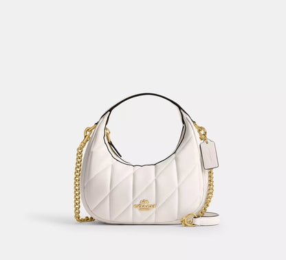 COACH 2WAY QUILTING LEATHER MINI CROSSBODY BAG | 4 COLORS