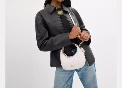 COACH 2WAY QUILTING LEATHER MINI CROSSBODY BAG | 4 COLORS