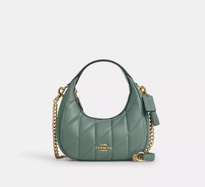 COACH 2WAY QUILTING LEATHER MINI CROSSBODY BAG | 4 COLORS