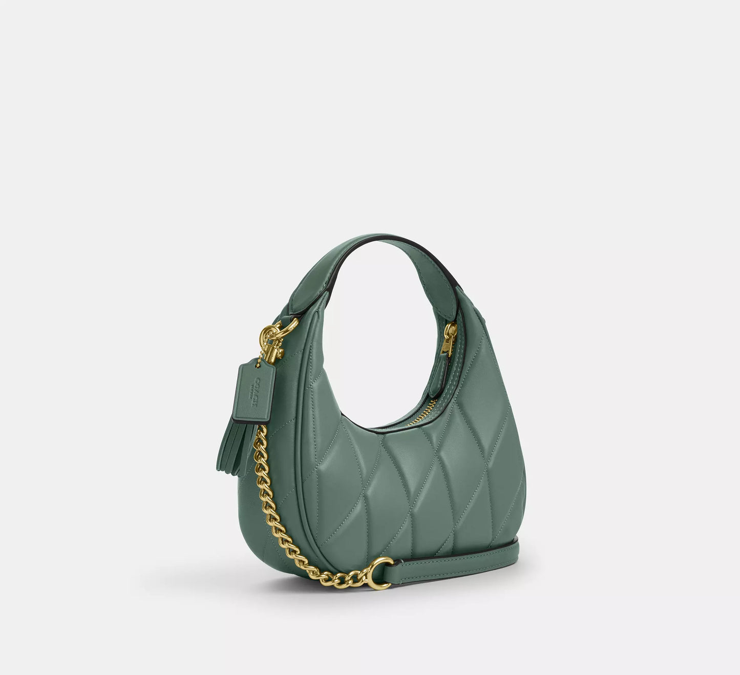 COACH 2WAY QUILTING LEATHER MINI CROSSBODY BAG | 4 COLORS