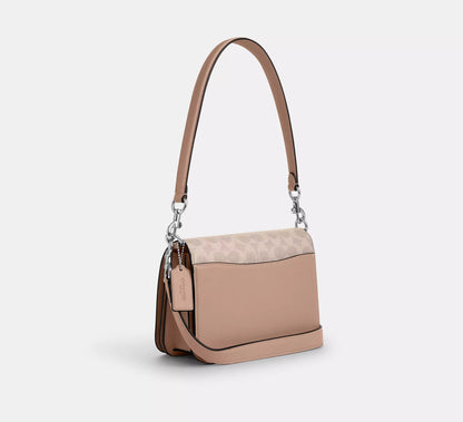 COACH 2WAY MONOGRAM CANVAS SHOULDER BAG | 2 COLORS