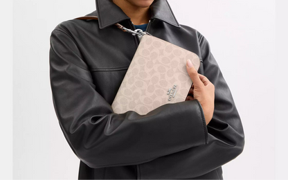 COACH 2WAY MONOGRAM CANVAS SHOULDER BAG | 2 COLORS
